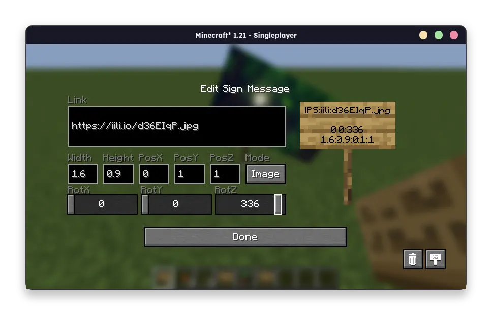 An image of the PictureSign helper interface