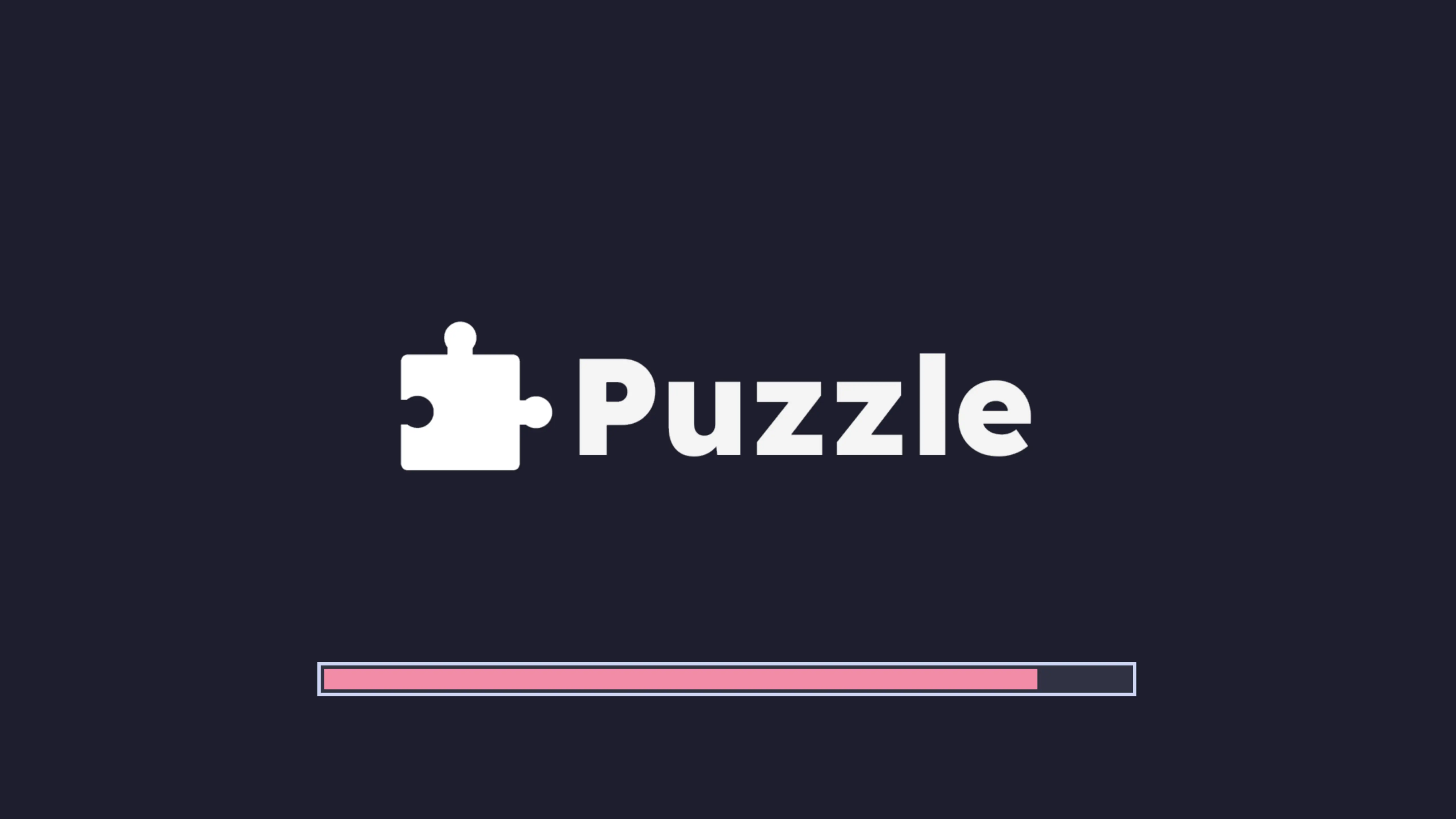 The Puzzle logo on a dark background with pastel colors